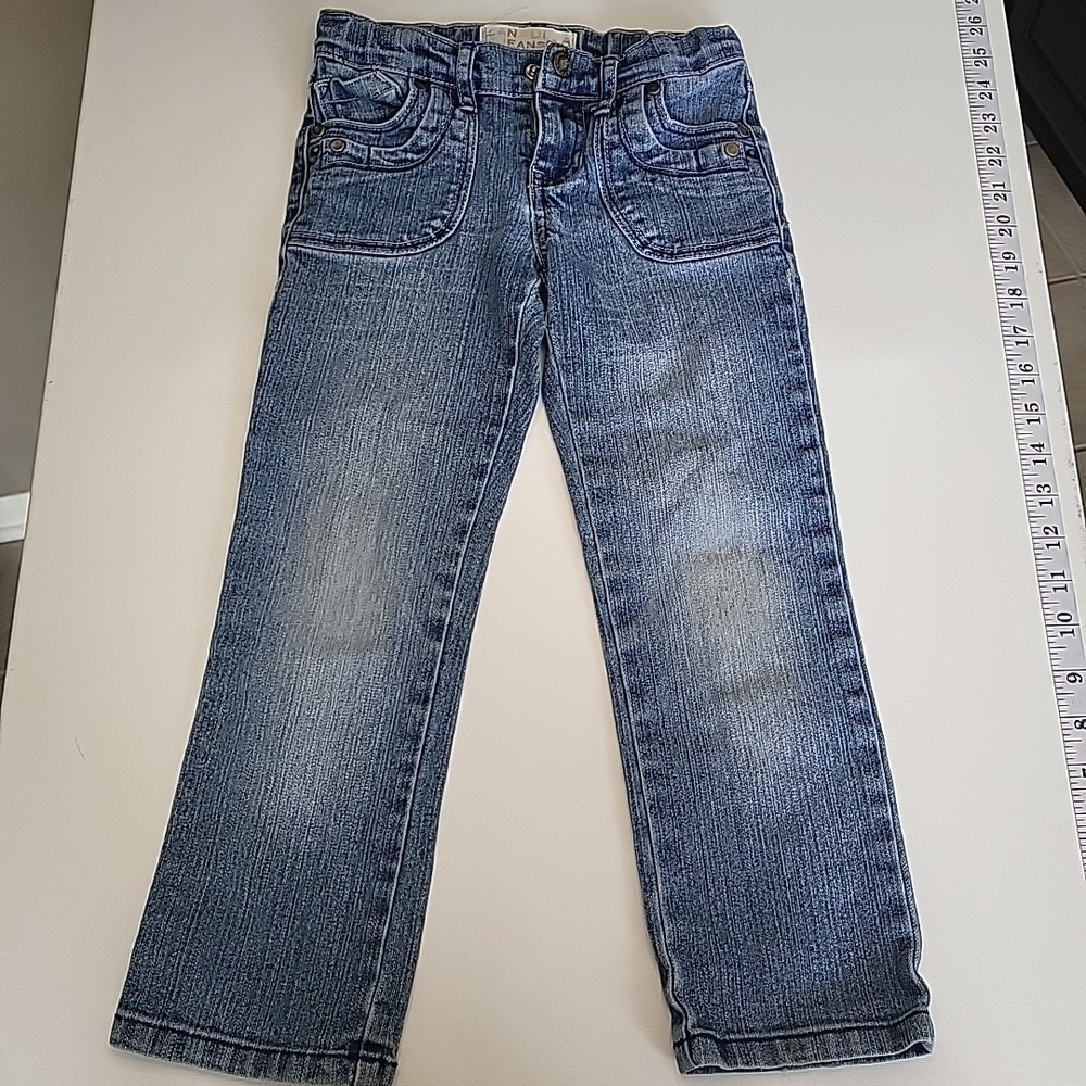 Zana Di Girls Jeans Embroidered Butterfly‎ Pockets Size 5